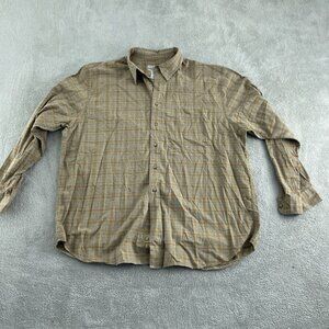Eddie Bauer Mens Plaid Long Sleeve Button-Up Shirt XXL 5314